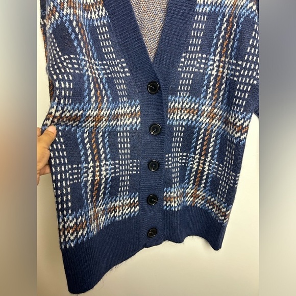 Biltmore men’s Cardigan Sweater S Old Money Classic stripe Cozy 5 Button preppy - Picture 4 of 10